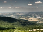 Panorama z Ještědu - výhled na Liberec a okolí směrem k Polským hranicím